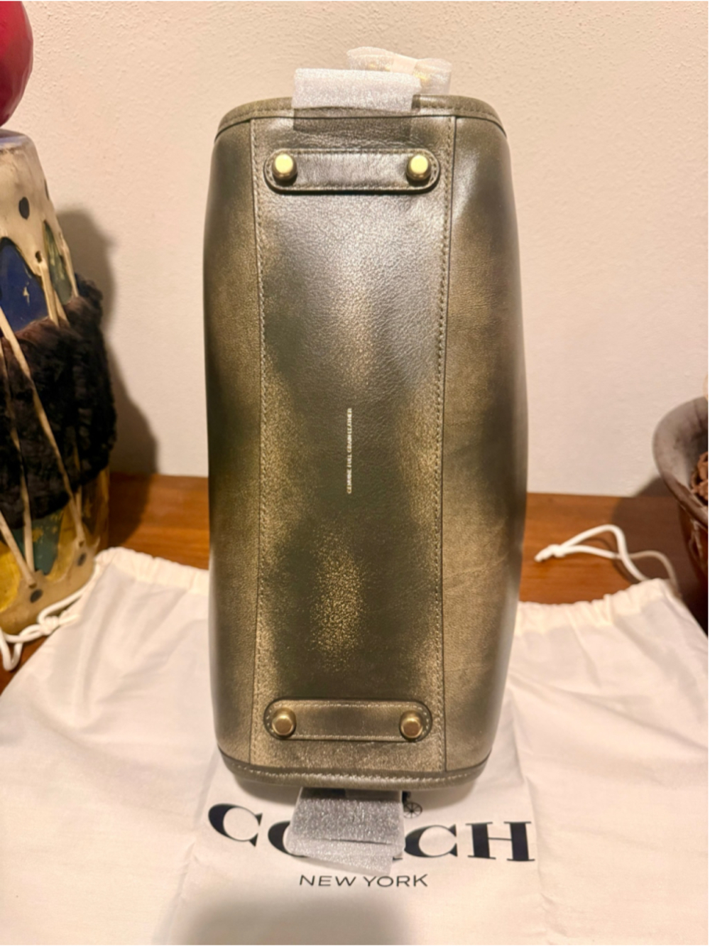 NEW Coach Rogue 31 CEN42 Green Loved Leather Full Grain Shoulder Crossbody Bag N - Picture 14 of 16